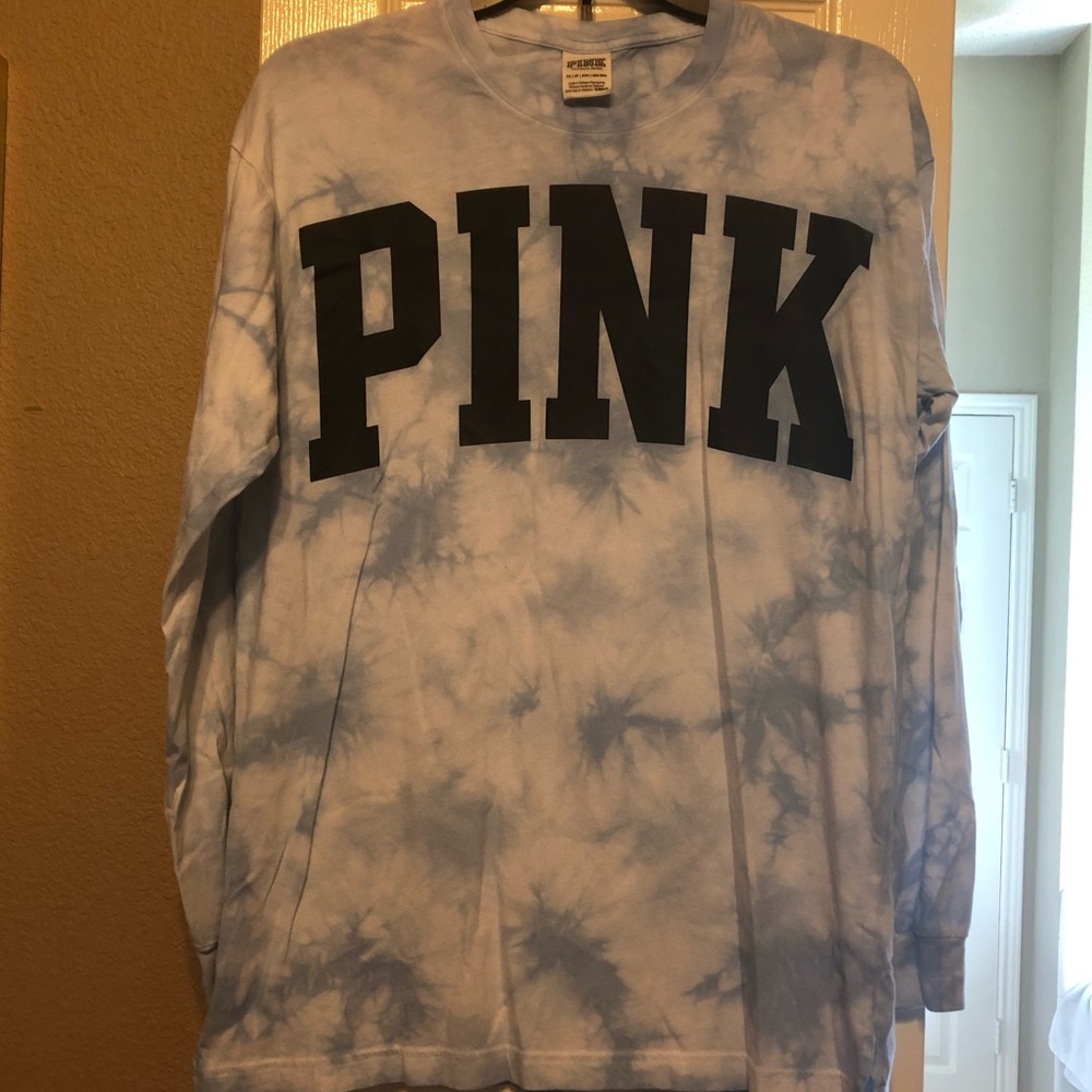 Light blue long sleeved PINK brand shirt
